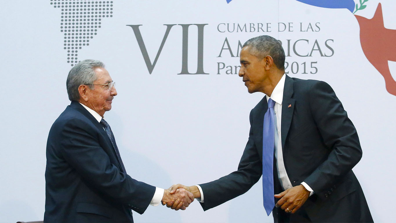 Obama met with Raul Castro