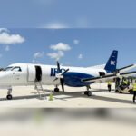 Avion d’IBC Airways stationné sur le tarmac pour la nouvelle liaison entre Fort Lauderdale et Les Cayes.
